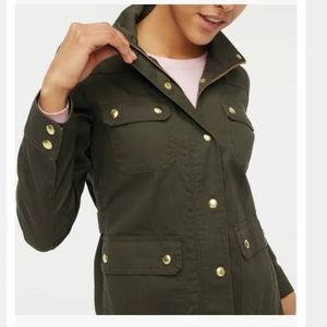 J Crew resin-coated twill field jacket